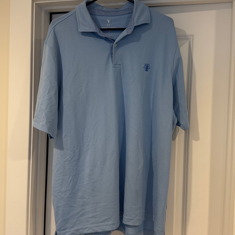 Fairway and Green Light Blue Golf Polo Shirt